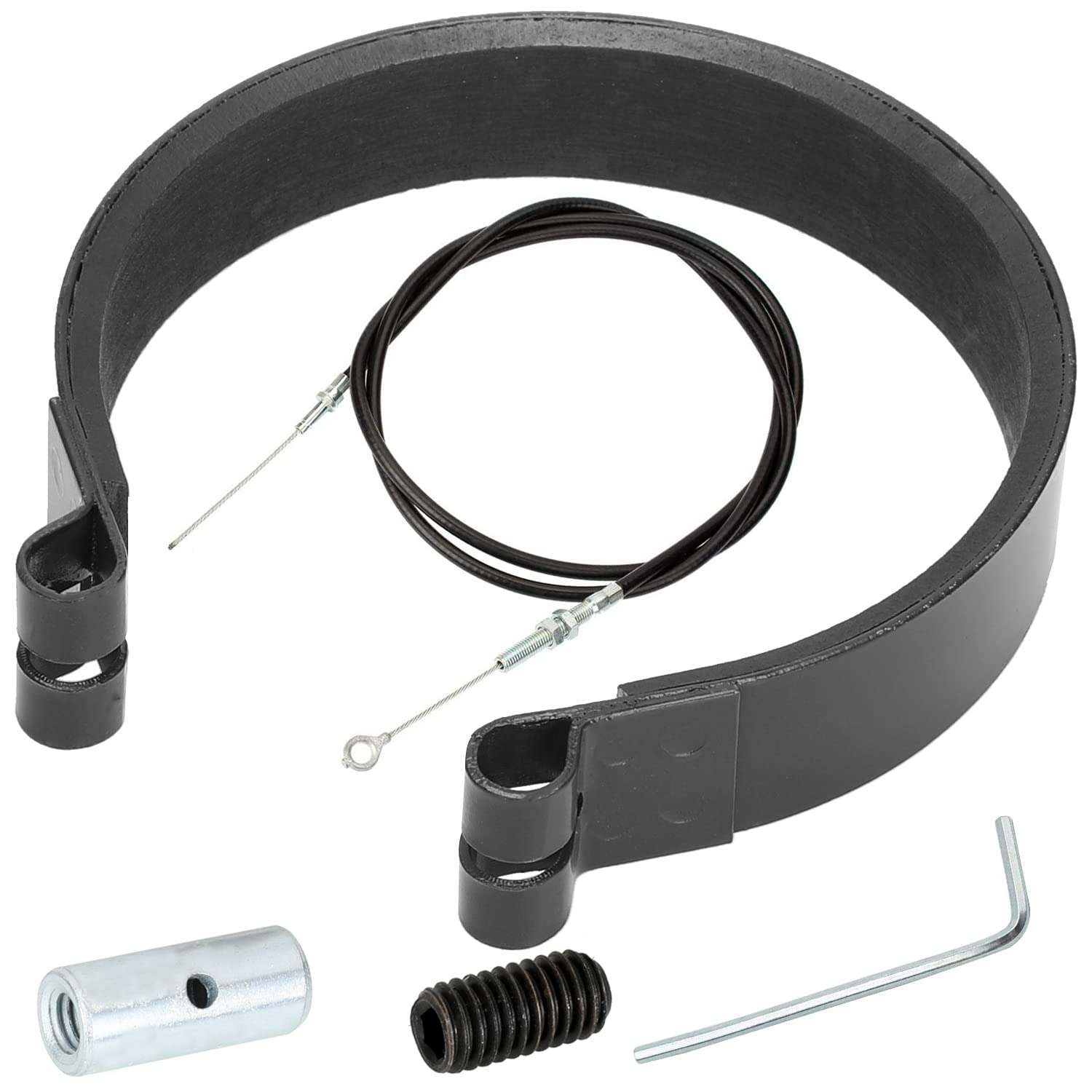 GREHUA 4" Go Kart Brake Band &amp; 71" Throttle Cable Kit Compatible with Predator 212cc 196cc 6.5hp GX160 GX200 Manco Bandit Critter 1492 4316 297 Azusa 2251-B Yerf-Dog Cart Mini Bike ATV Parts Black