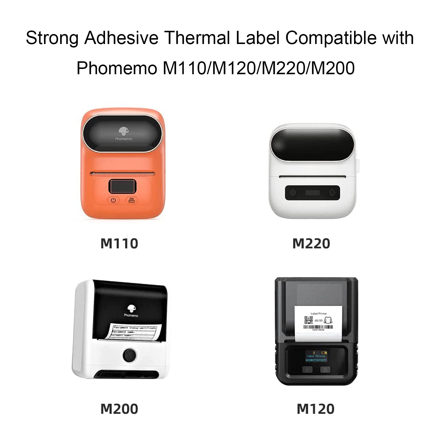Phomemo M120/M110 Étiquettes Thermiques 3 Rouleaux 40x30mm Papier pour Imprimante