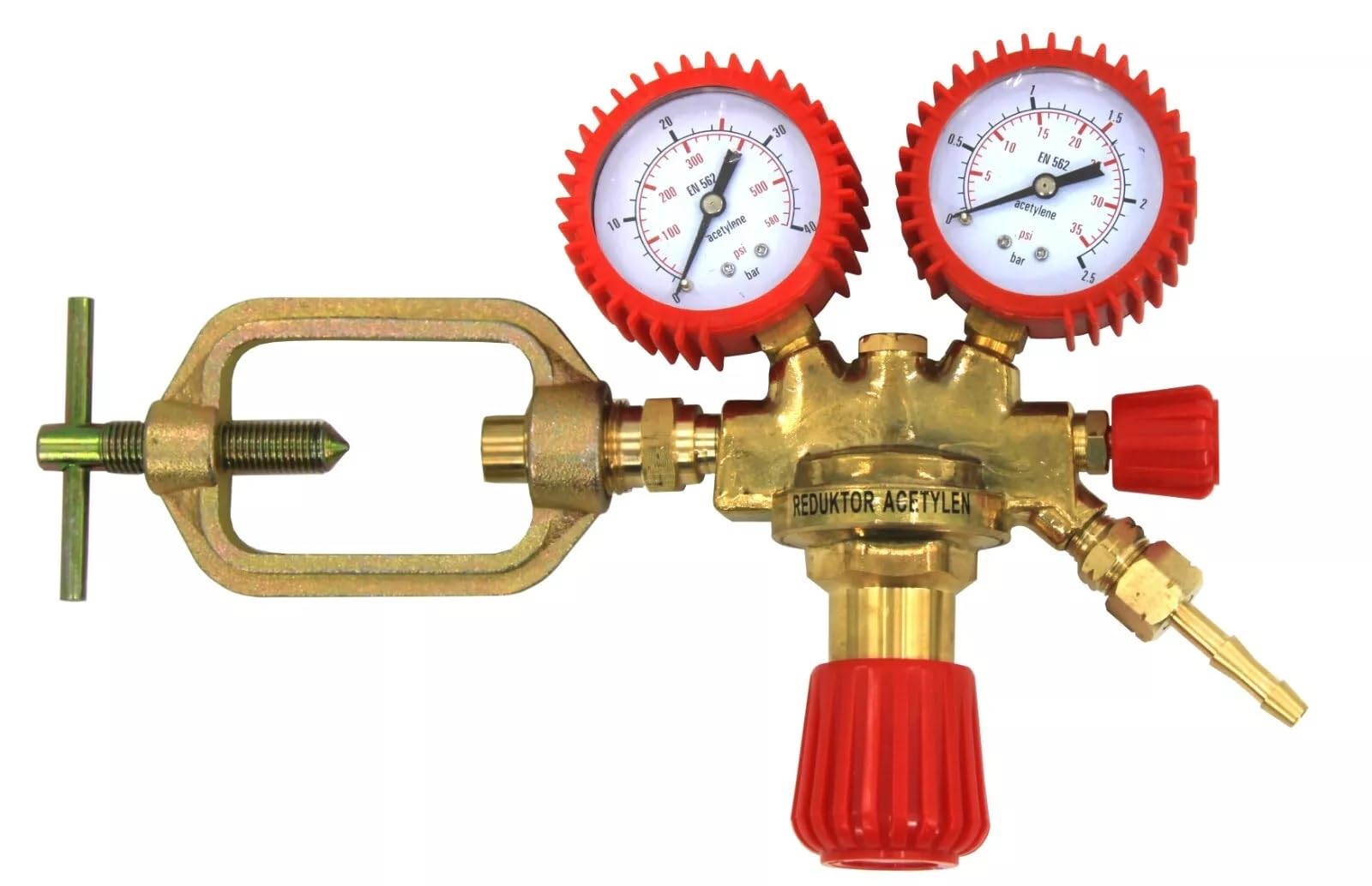 Schneidbrenner Set Acetylen Sauerstoff Brenner Set 65cm - Komplett Gasschneid-Set mit Druckminderer, 10m Doppelschlauch und Rückschlagventile für professionelles Schneiden 30-60mm