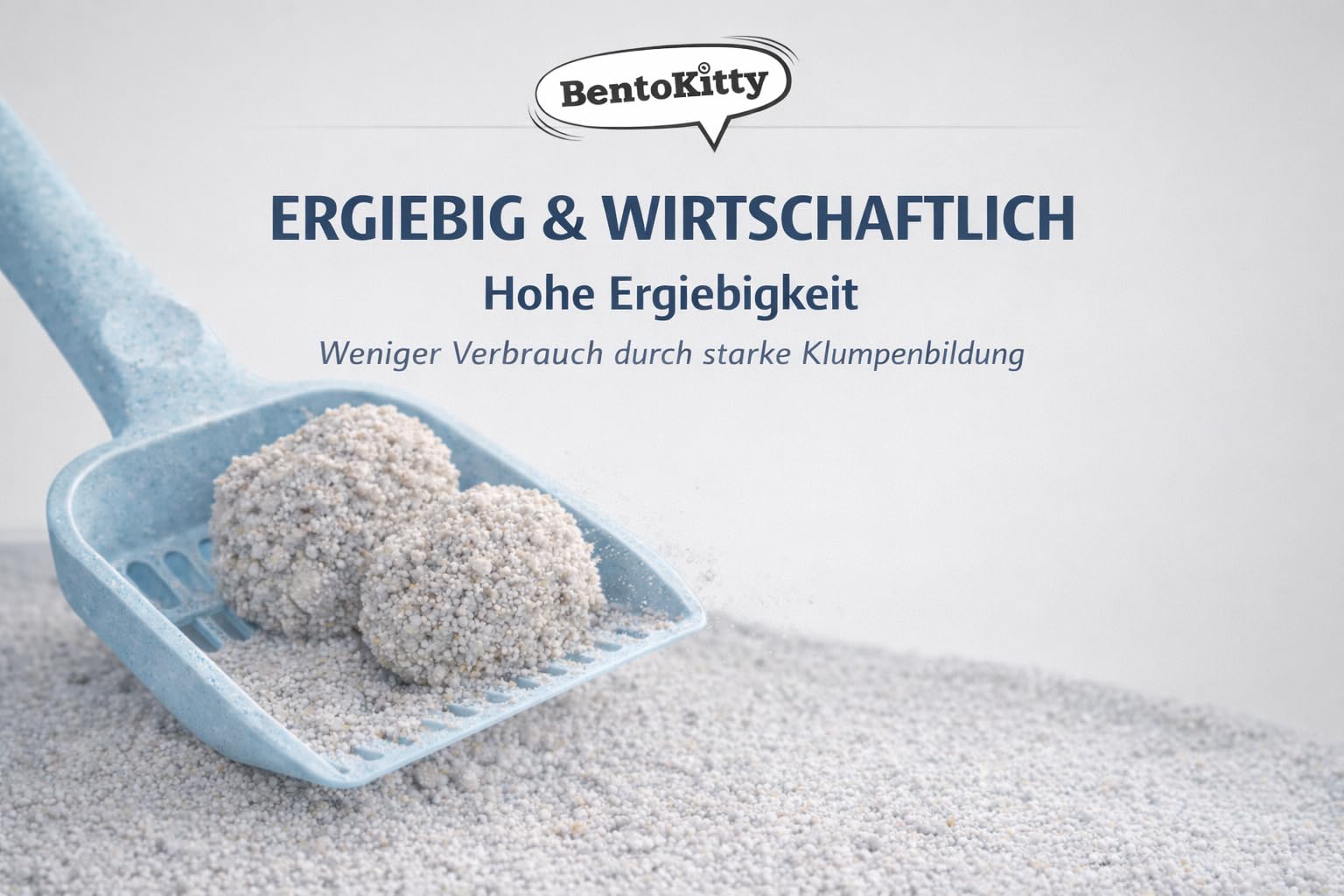 Katzenstreu (20L, 2er Pack) mit Babypuder Duft, Klumpend, weiß, feinkörnig, Klumpstreu aus Bentonite, für Sensitive Katzenpfoten geeignet, Saugstark, Geruchsbindend