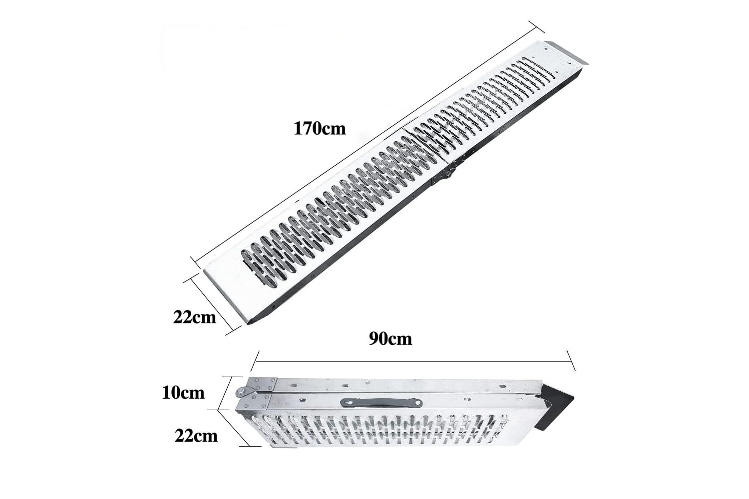 UNITRAILER Rampe de Chargement Pliable en Acier 170 cm, 227 kg