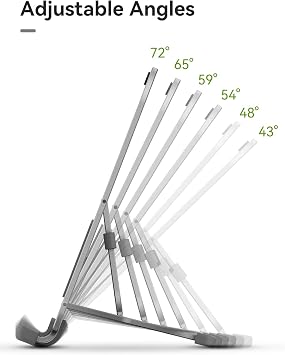 Parblo PR114 Tablet Stand,Support up to 11inch,Adjustable 6 Angels,Foldable and Easy to Carry