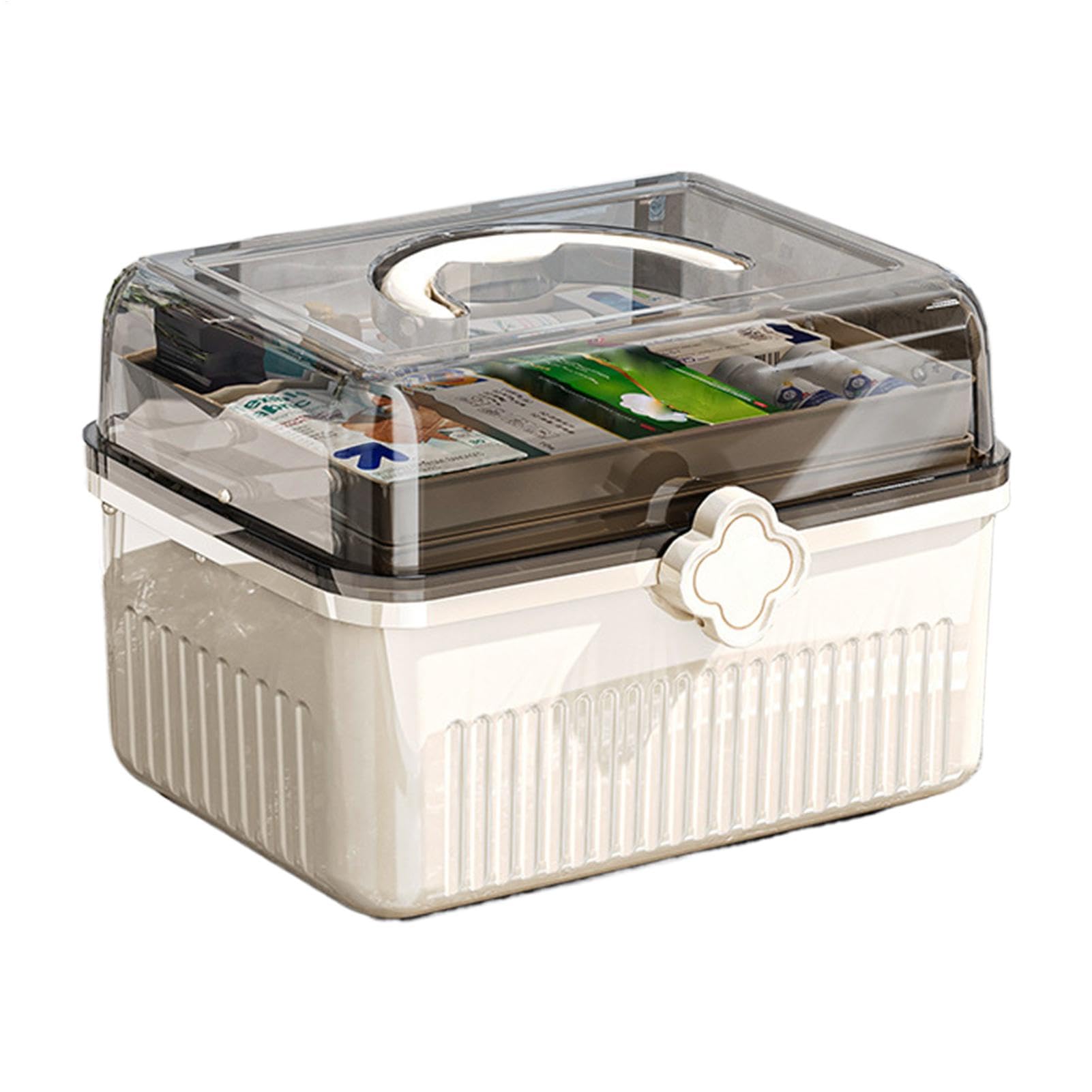 Boîte de rangement transparente polyvalente pour ordonner vos pilules et accessoires de couture