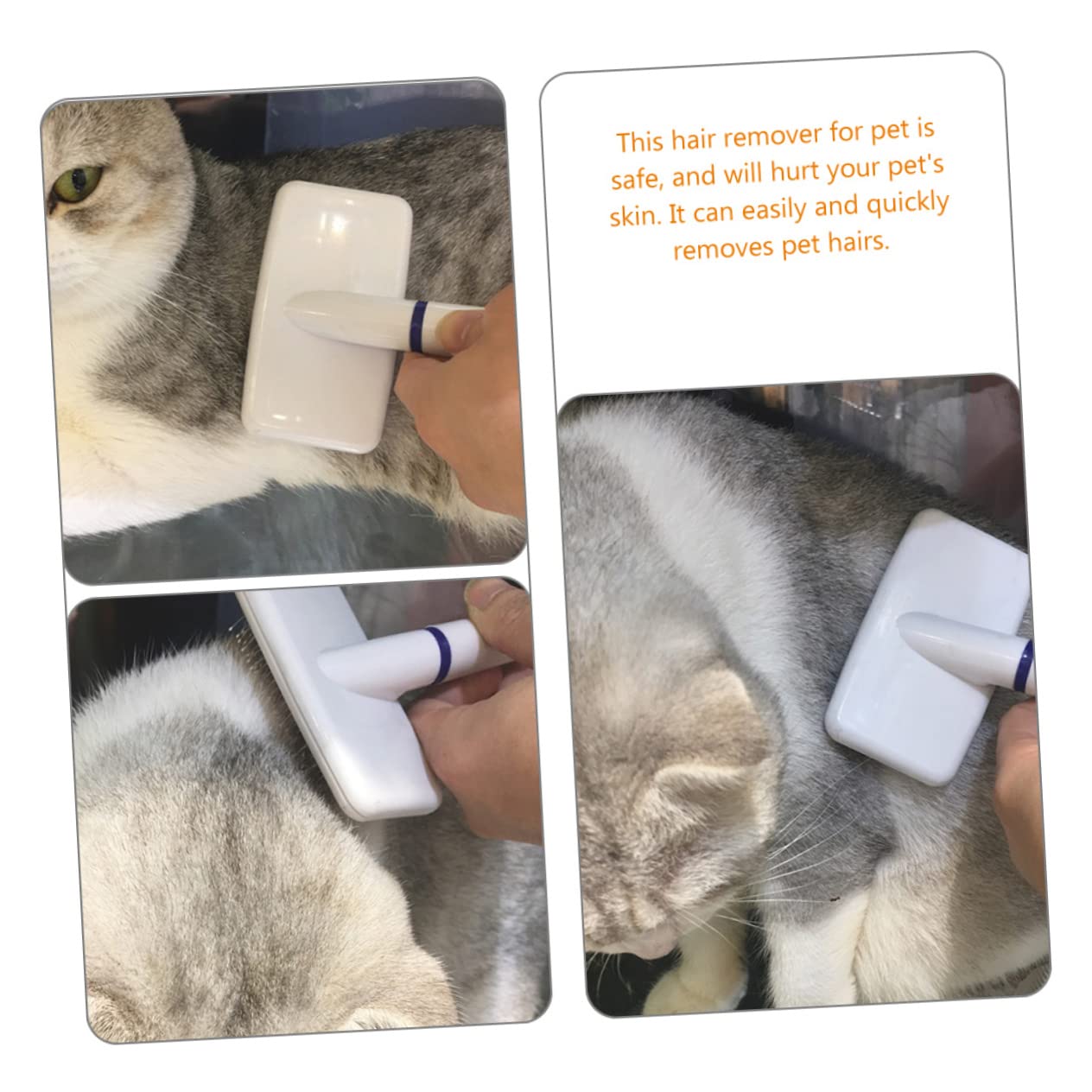 Happyyami 4piezas Cepillo Para Mascotas Profesional Cepillo Deshedding Para Perros y Gatos Ligero y Compacto Para Pelo y Rizado Masaje Relajante y Eliminación De