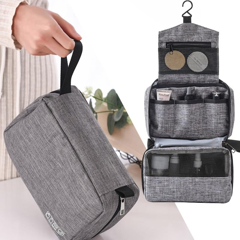 Borsa per Il Trucco da Uomo, da Viaggio, da Bagno, da Appendere, in Tela, per Articoli da Toilette, da rasatura, Doccia, Bellezza, Cosmetici e Trucco da Donna.