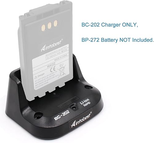 Miniatura 4 de BC-202 Cargador rápido compatible con ICOM ID-31 ID-31A ID-31E ID-51 ID-51A ID-51E ID-52 ID-52A ID-52E IC-705 IP-100H IP-503H IP-501H Radio BP-271