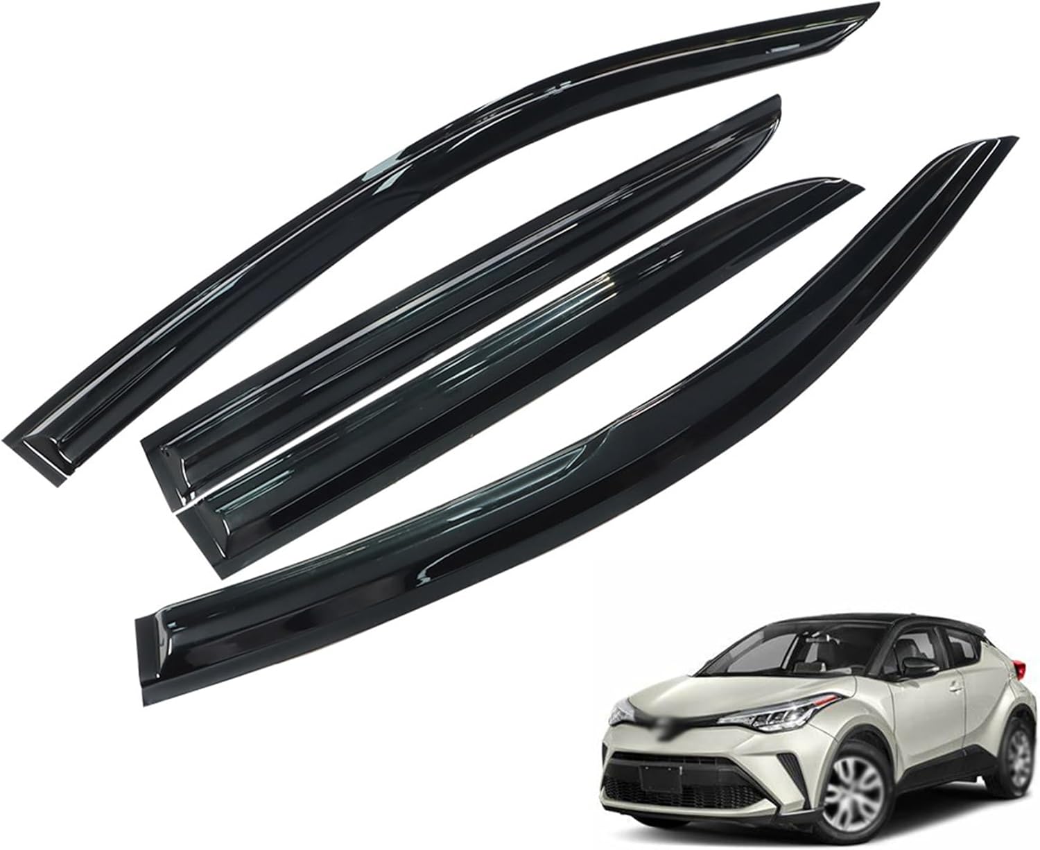 munirater Side Window Visors Deflectors Rain Guard Replacement for 2017-2020 Toyota C-HR CHR