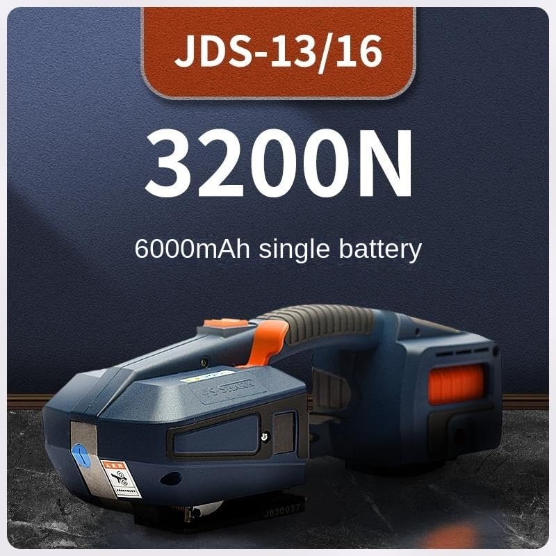 Fully Automatic Carton Electric Baling Machine, Portable Strapping Hot Melt Tensioner for PP Plastic Steel PET Plastic Straps MINGPING (Size : JDS13)