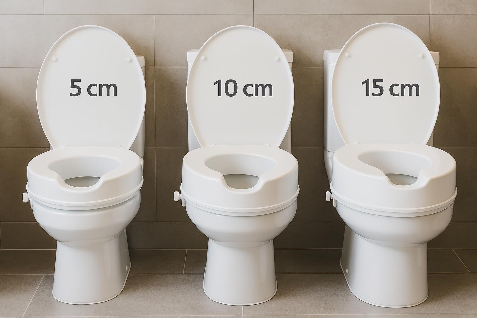 Toilettensitzerhöhung 15cm mit Deckel von FabaCare, WC-Sitz Toilettenaufsatz bis 200kg belastbar, ergonomische Klo-Erhöhung, sehr robust,leicht, stabil, autoklavierbar