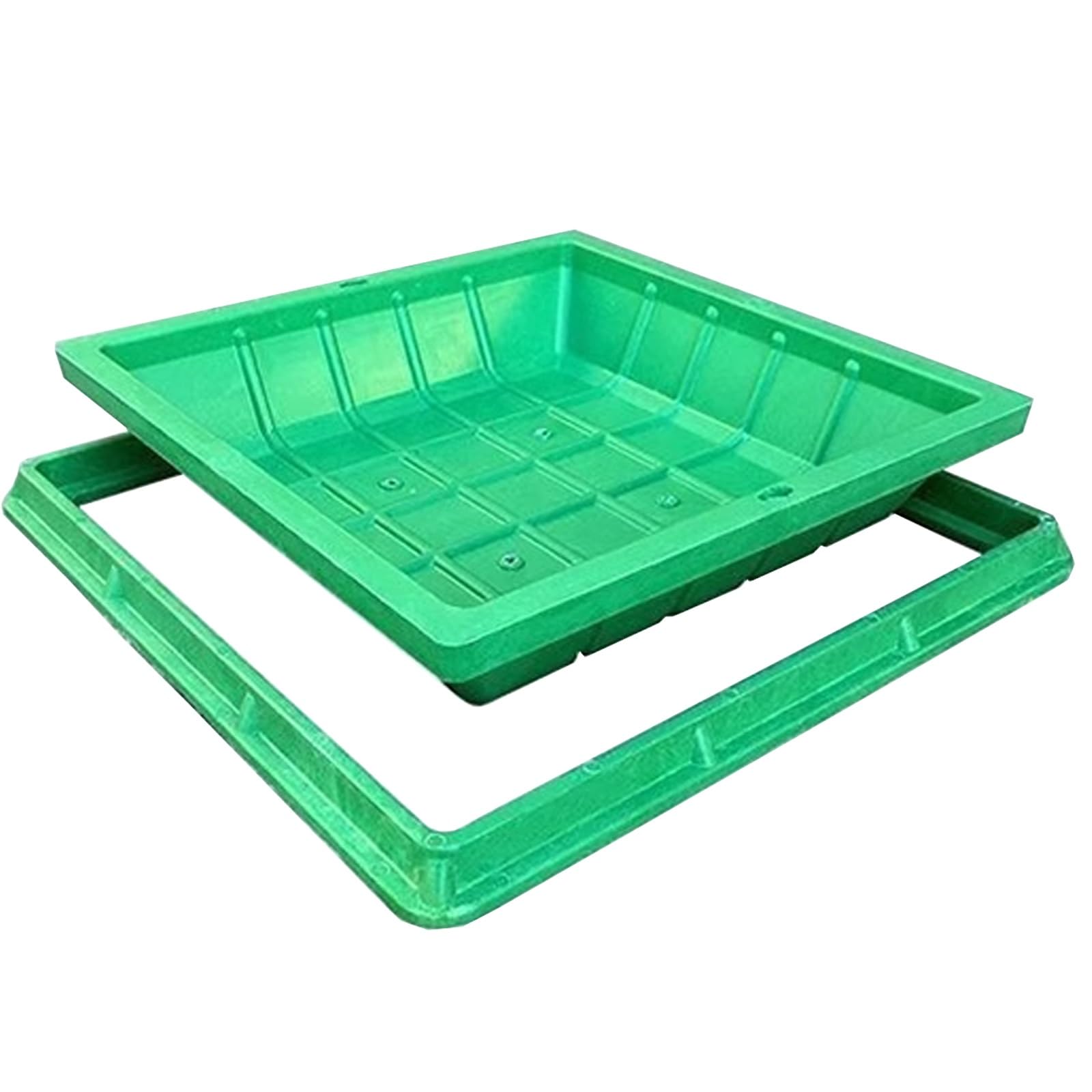 GJMSSMY Invisible Drain Cover Round Resin Manhole Lid & Frame Sunken Septic Tank Cover Hidden Wastewater Basin Lid for Outdoor Use (B100 x 50 cm/39.4 x 19.7 in)