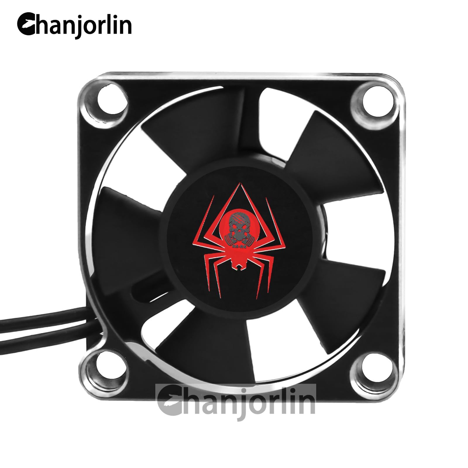 Chanjorlin RC Car Metal Motor Cooling Fan 25mm 30mm 35mm 40mm 50mm RC Heatsink 28000RPM ESC Cooling Fans Silvery-Black for 1/8 1/10 1/12 Truck Off Road Crawler Car 540 550 Brushless OR Brushed (40mm)