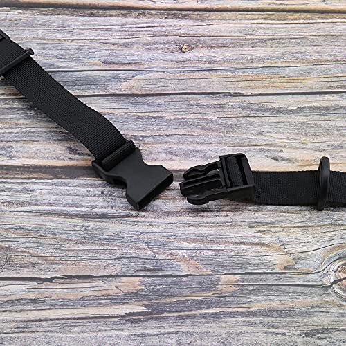 Image of 2x Backpack Chest Strap Adjustable Backpack Sternum Strap Chest Belt Nylon with Quick Release Buckle 25-70cm for Hiking and Jogging Black