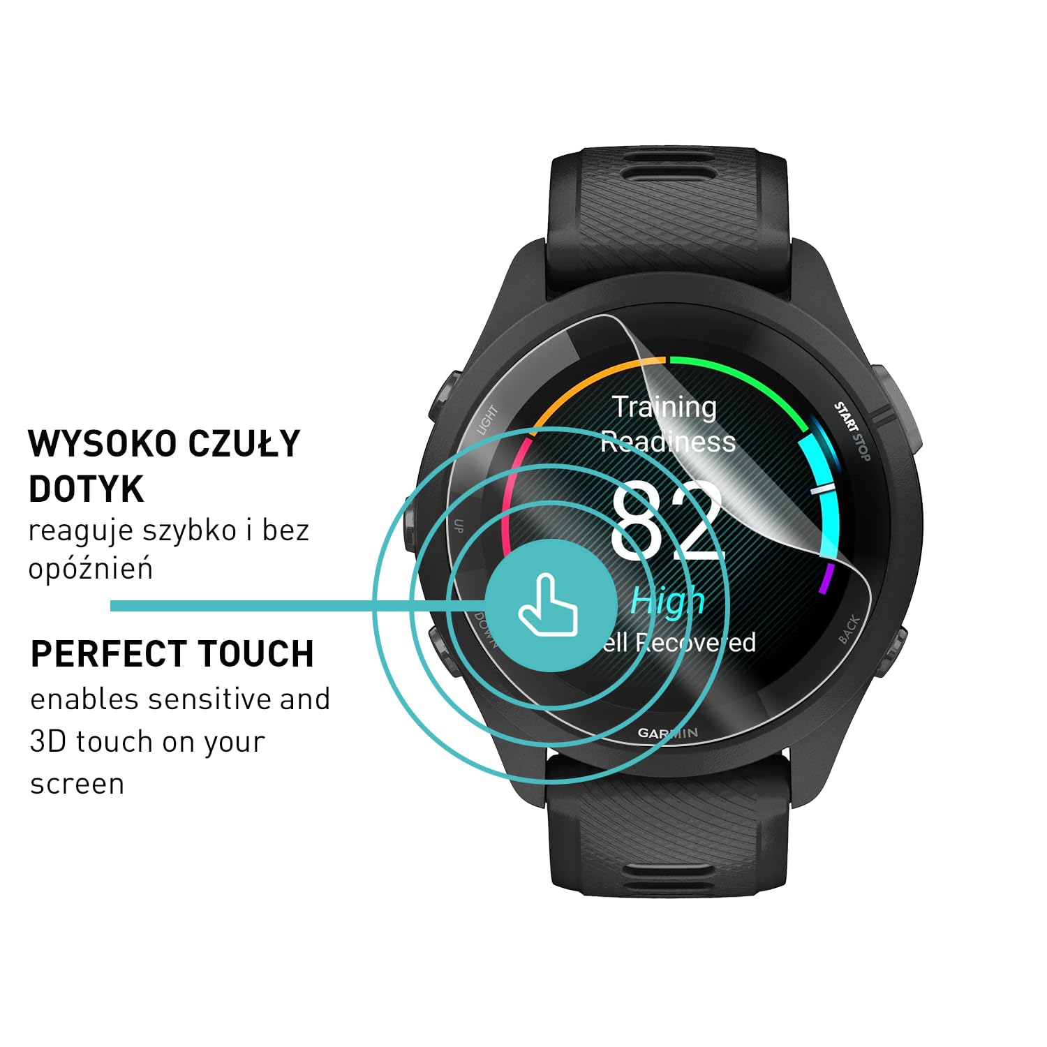 smartect TPU Ochraniacz Ekranu 3 Sztuki dla Garmin Forerunner 265 | Folia Ochronna Anti-Zarysowania, Ultra-przezroczysta, Bez Pęcherzyków, Anti-Odciski Palców, Przyjazna dla Etui