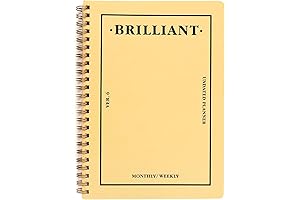 Brilliant Monthly & Weekly Planner - Wirebound Undated Monthly & Weekly Planner Book Scheduler Diary