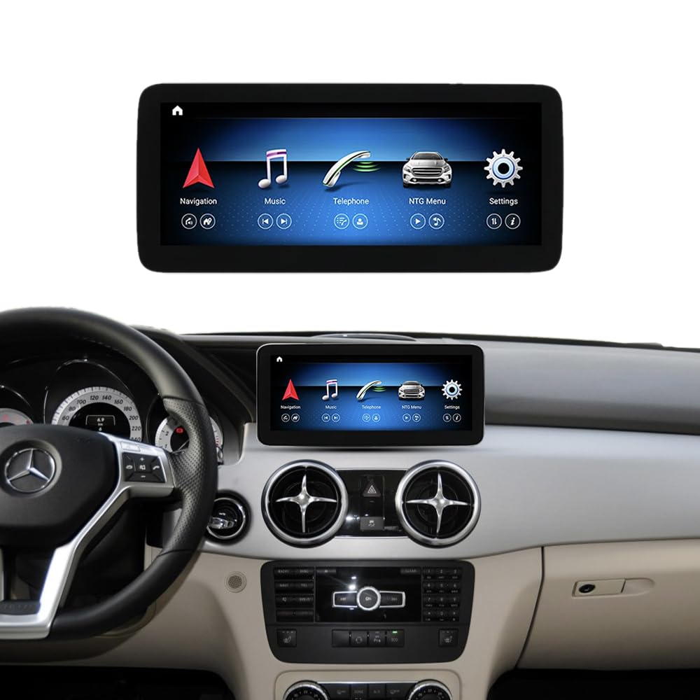 ZBARK Android 13 Car Stereo for Mercedes Benz GLK-Class X204 (2013-2015) NTG 4.5, IPS HD Screen Global 4G Car Radio GPS Navigation Support Wireless Car Play Android Auto.
