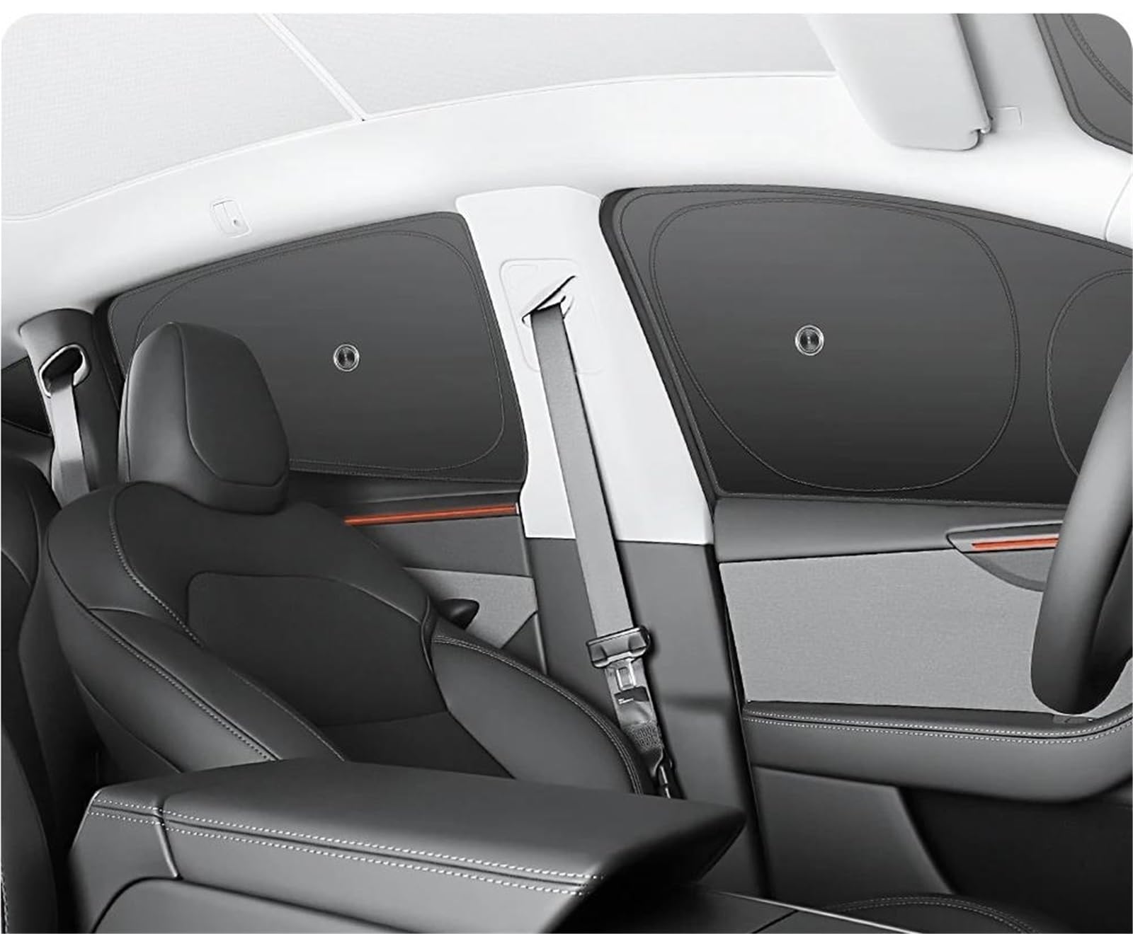 Parasol Coche Lateral Ventana Lateral Para Tesla Para Modelo Y Para Juniper 2026 Ventana Lateral Coche Parasol Con Ventosas Cubierta Tela(Front wind)