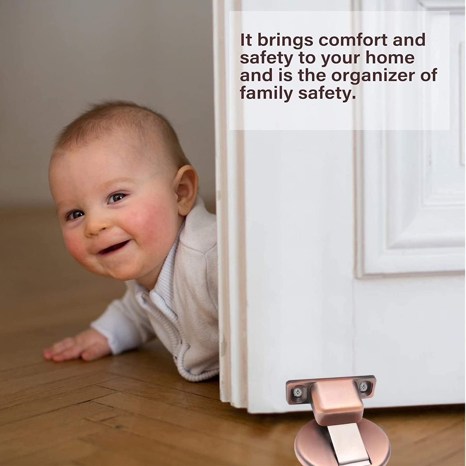 2 Magnetische Türstopper Aus Metall - Unsichtbarer Türhalter Für Alle Räume, Silber