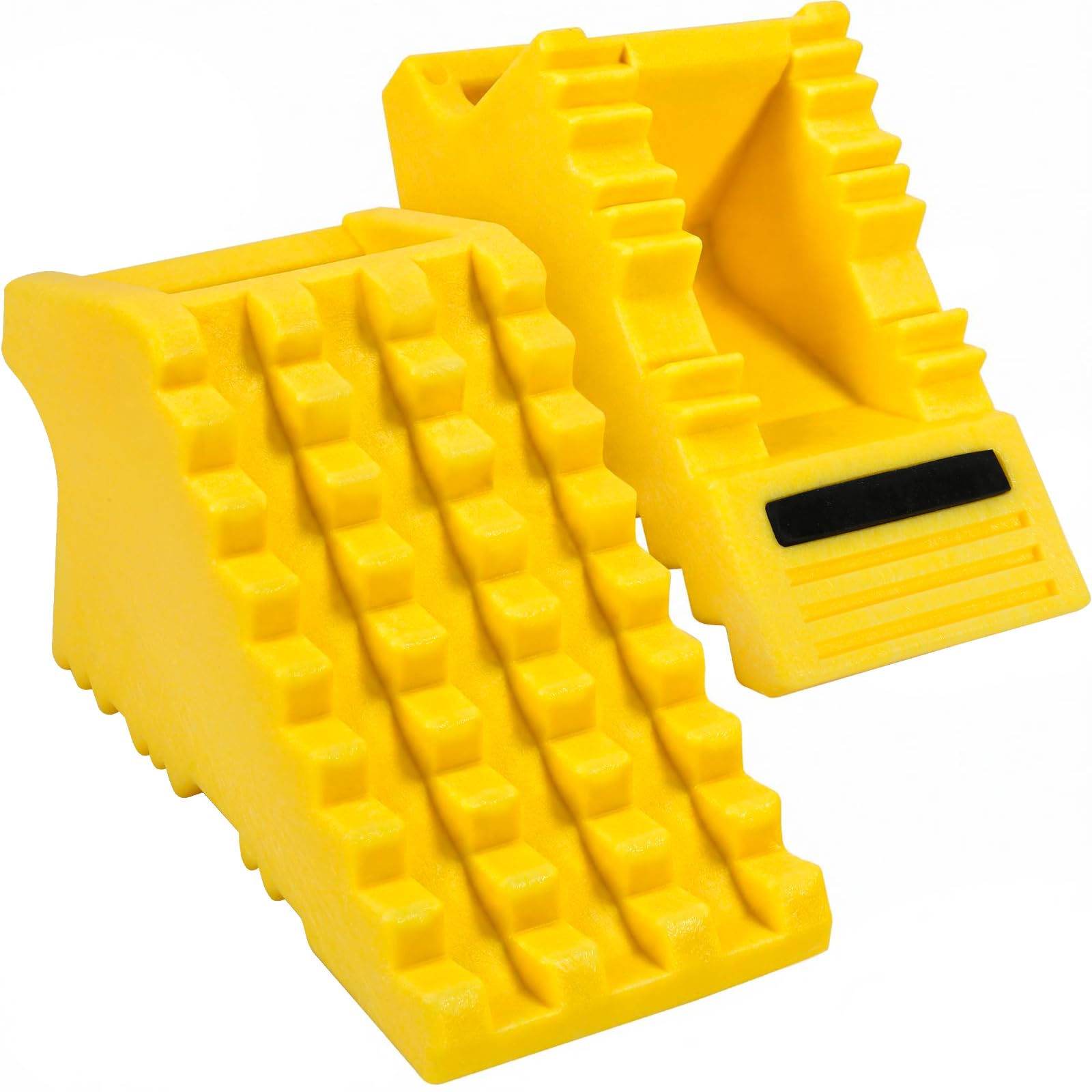 MAXXHAUL 50503 Blokada kół o wysokiej widoczności, wytrzymała, z pianki poliestrowej, 20 × 10 × 10 cm, para