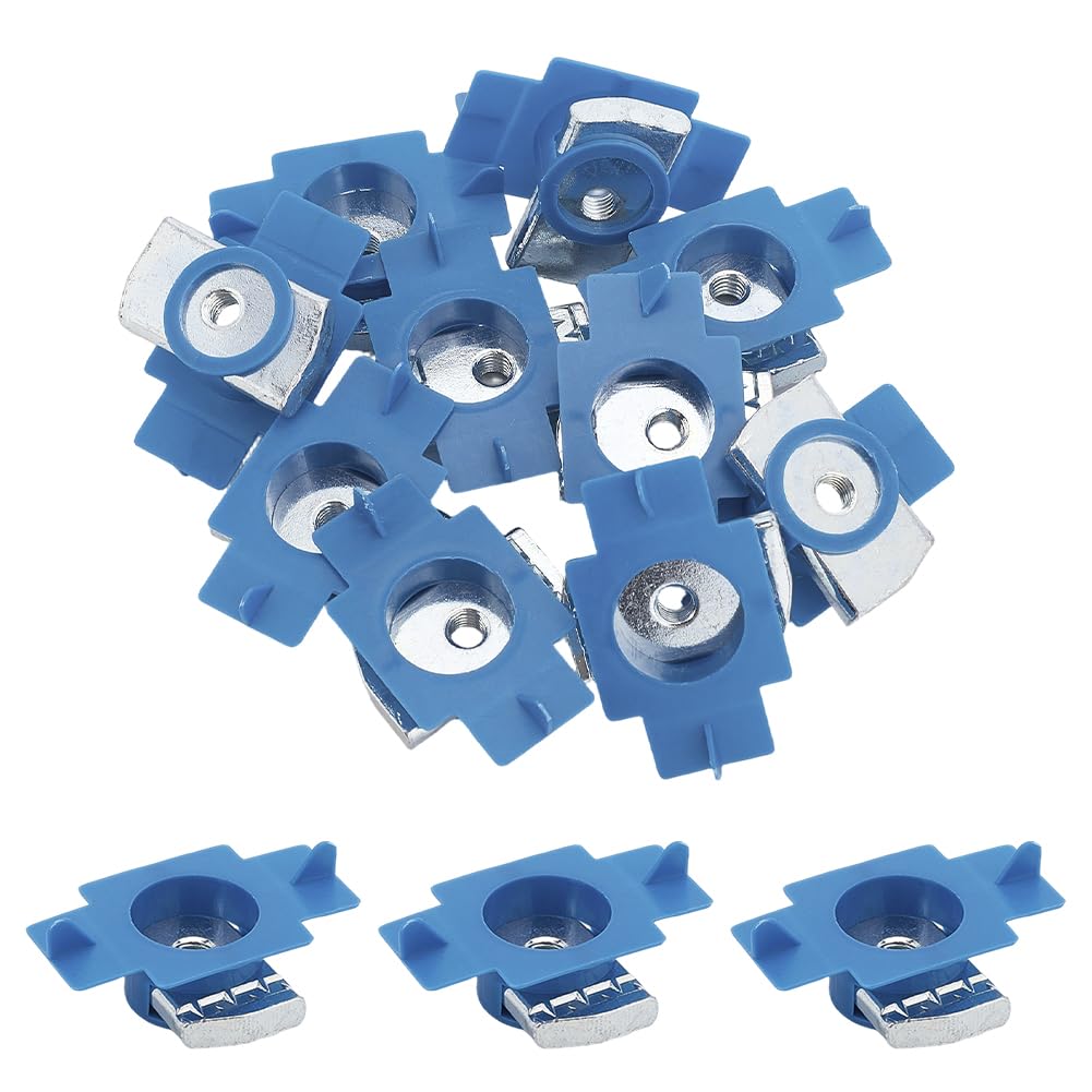 Doodlream 120 PCS Strut Channel Nuts with Plastic Twist Tab, M10 Thread Zinc Plated Anti-Twist Nuts for 1-5/8" Strut Channel and Industrial Electrical Mechanical