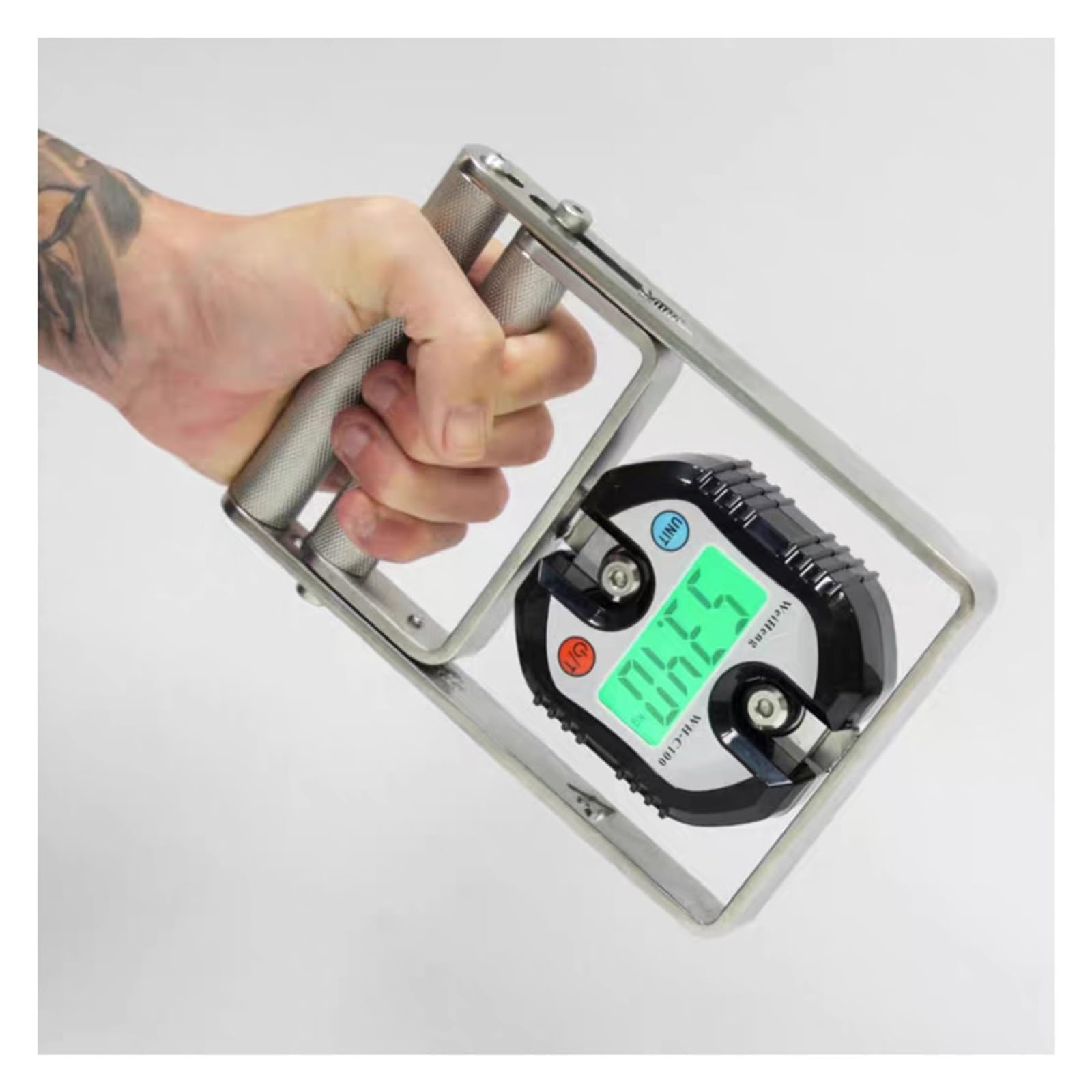 Medidor de fuerza digital, Probador de fuerza agarre resorte 150kg, pantalla LCD Digital portátil, entrenamiento muscular flexión/especializado