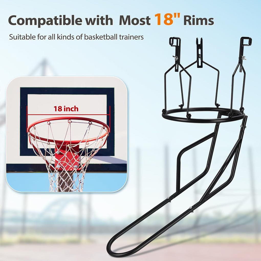 Basketball Rebounder, Basketball Trainingsgerät, Premium Zubehör für ernsthaftes Training, kompatibel mit Standard Körben und Systemen