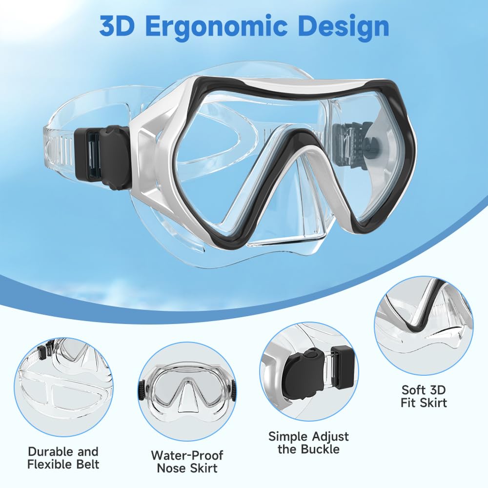 SUPRROW Zwembril, duikmasker, snorkelmasker voor kinderen
