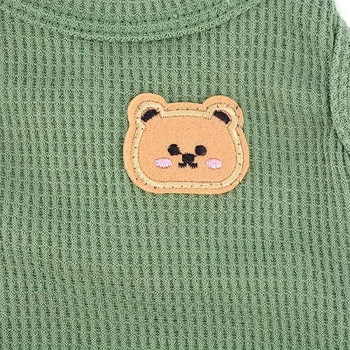 Zunea Hundeshirts für Kleine Hunde Sommerweste Haustier-T-Shirt Welpen Mädchen Jungen Kleidung Weich Atmungsaktiv Basic-T-Shirt Dehnbar ärmellos Tank-Top Chihuahua Katze Sweatshirt Kleidung Grün M