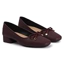 STEFFY Womens Block Heel Pumps | Elegant Synthetic Leather Sandals Comfortable Trendy Footwear for Office and Casual Wear | Size 5 gallery image