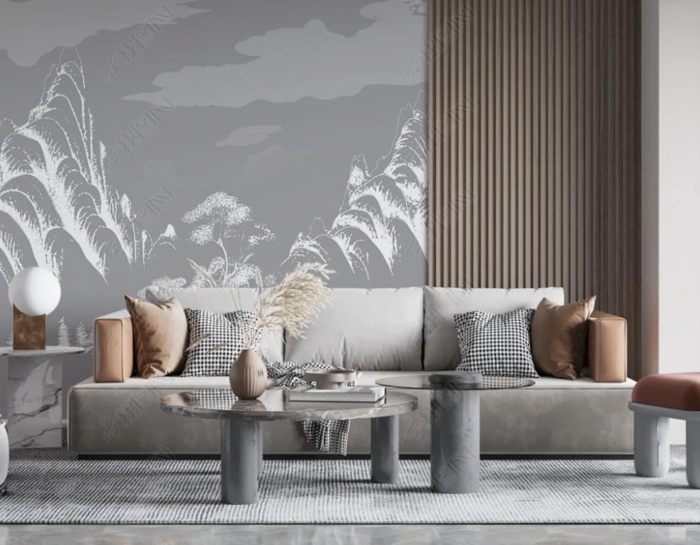 Papier peint intissé pour agrandir salon poster géant mural montagnes 400x280 cm