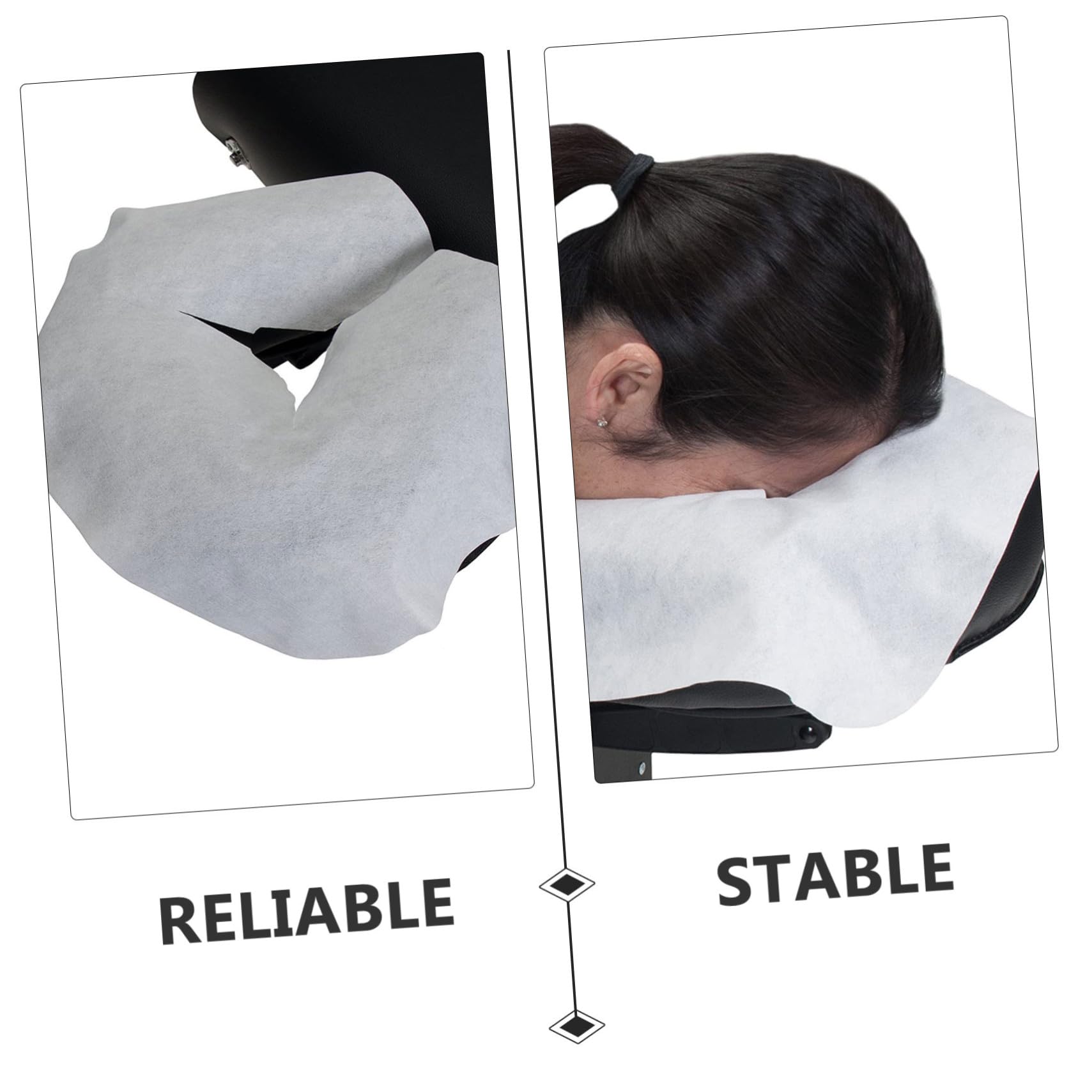 100 Piezas Fundas Desechables para Reposacabezas Masaje Facial Cubiertas Higiénicas para Almohadillas de Silicona Transpirables y Cómodas para SPA Clínicas y Salones de