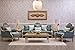 LIFESTYLE GOODS FOREVER LSGF Luxury Design Traditional Skyland Sofa Set Carving with Solid Sagwan Wooden Sofa Set for Small Apartments
