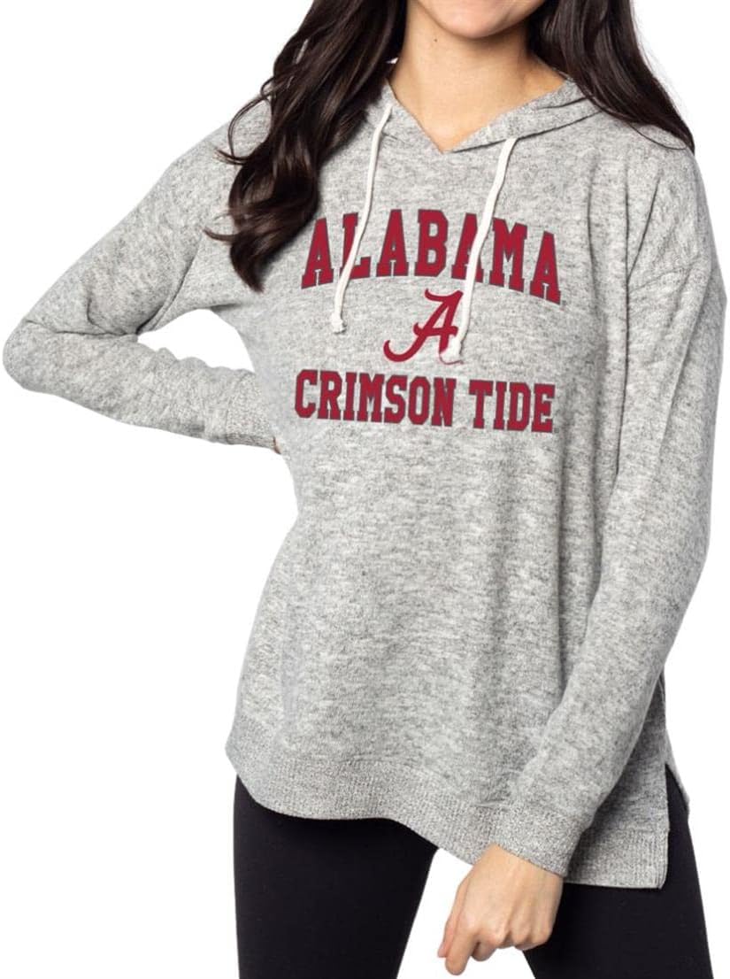 Womens Alabama Crimson Tide Bama Hoodie Cozy Fleece Tunic Hoodie (X-Large)