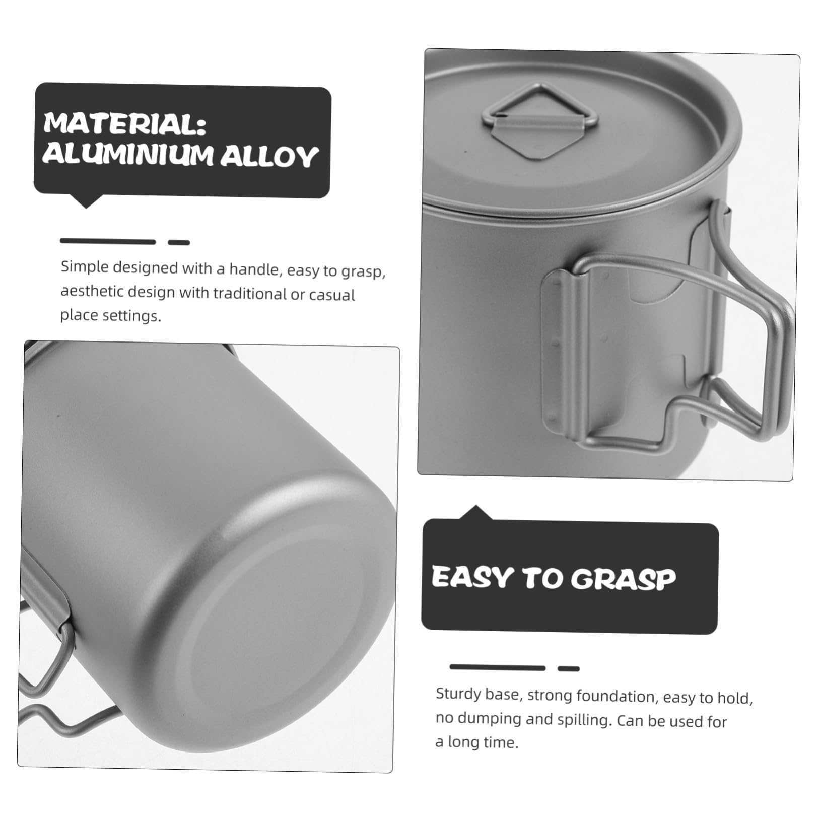 Titanbecher Mit Deckel Zum Camping Faltbarer Becher Aus Titan Für Reisen Isolierter Kaffeebecher Aus Titan Für Outdoor-aktivitäten Wiederverwendbarer Becher Für Wandern