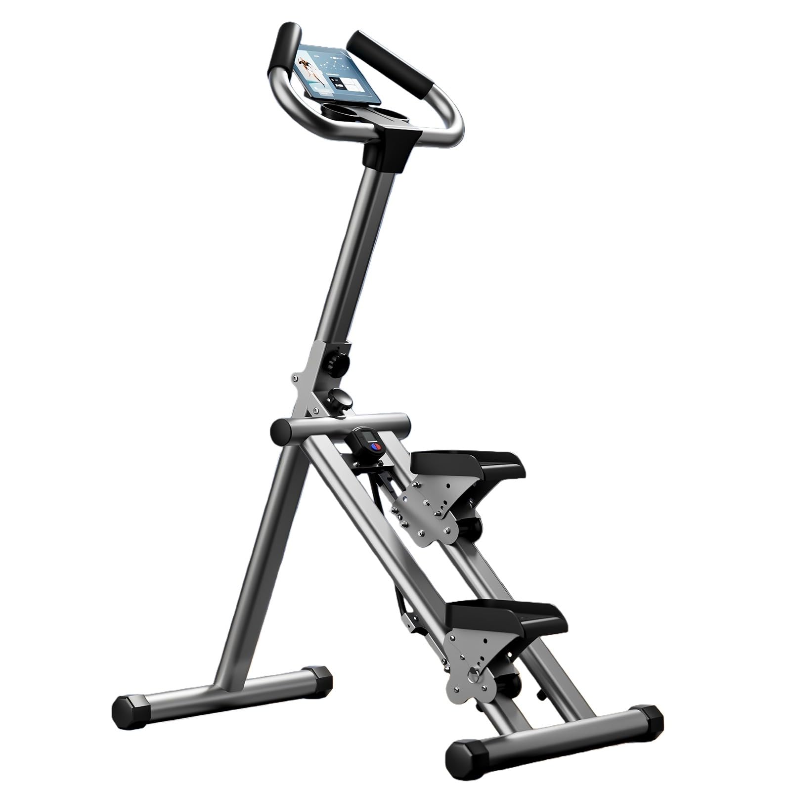 Esercizio Cardio A Casa,Stepper,Stepper Verticale Pieghevole,Con Intervallo Di Gradini Esteso,Per Allenamento Cardio Quotidiano,Per Allenamento Completo Del Corpo Titanium Gray