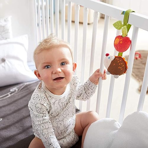 Miniatura 2 de HABA Figura colgante de erizo con ruidos de traqueteo y arrugados, lavable a máquina, se fija a la cuna