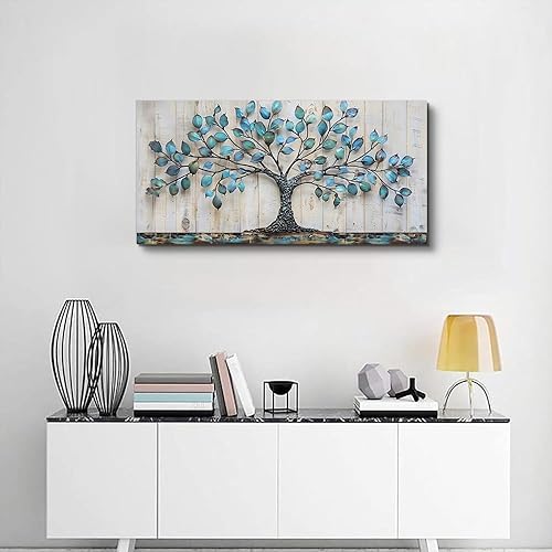 Miniatura 7 de QIYILEXWART Lienzo decorativo para pared de sala de estar, decoración de pared para dormitorio, oficina, decoración de pared, árbol verde, paisaje,