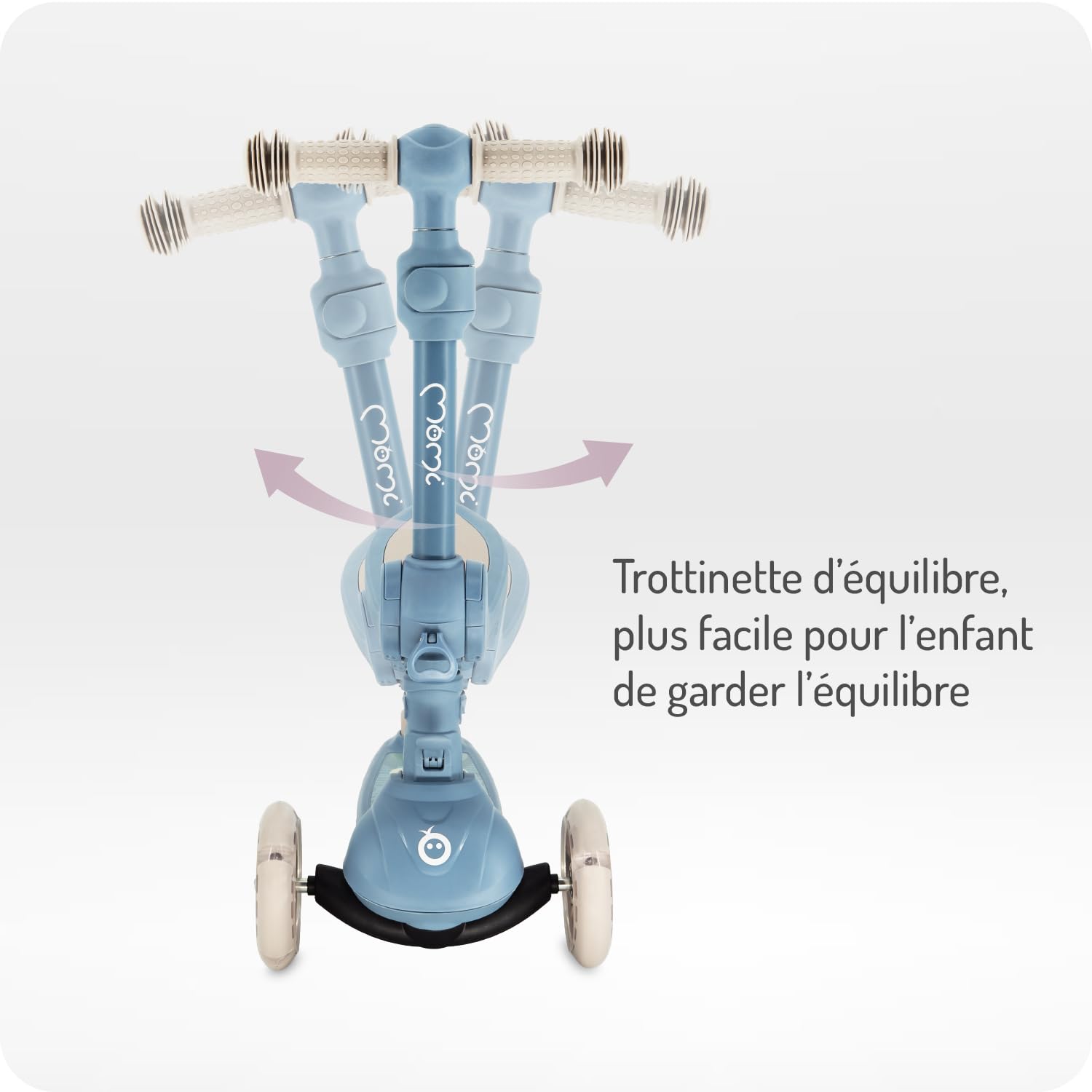 MoMi Debe Trottinette pour Enfants à partir de 1 an jusqu'à 50 kg - Trottinette 2 en 1 avec siège Pliable - Trottinette pour Enfant avec 2 hauteurs réglables - Trottinette Pliable pour intérieur et
