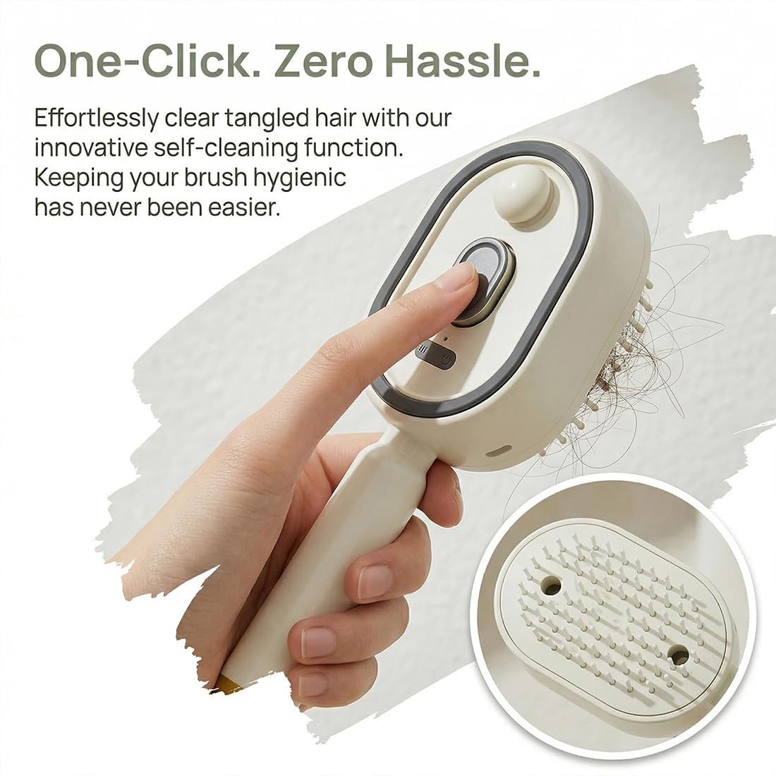 Rechargeable Electric Steaming Hair Brush, 2026 Massage Detangling Brush for Frizz Control, Anti-Static & Hair Nourishing - Spray Hair Care Tool(Pink)