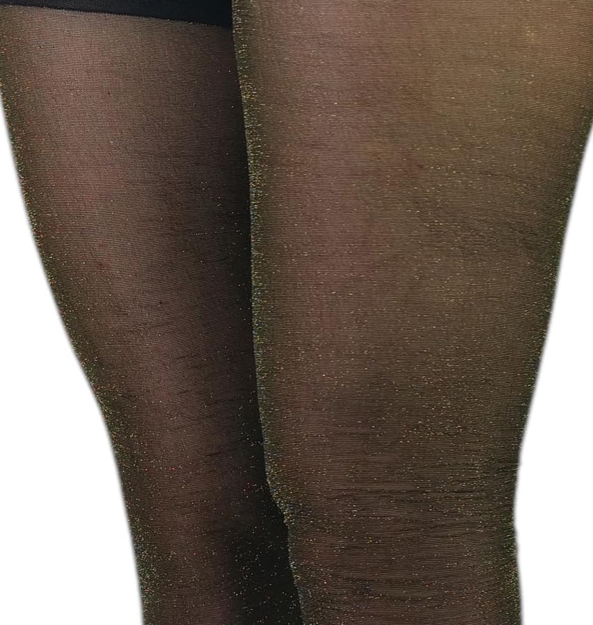 Image of ToBeInStyle Women's Shine & Shimmer Metallic Pantyhose Opaque Lurex Tights