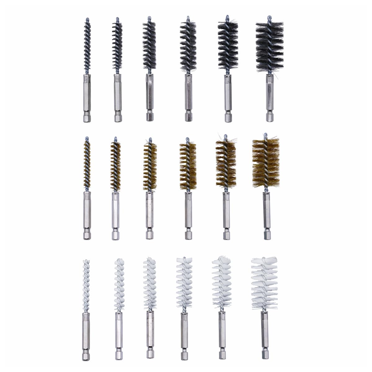 CALHAWK 20pc Industrial Wire Brush Set – Extra Long Reach, Pro Abrasives Tool Kit