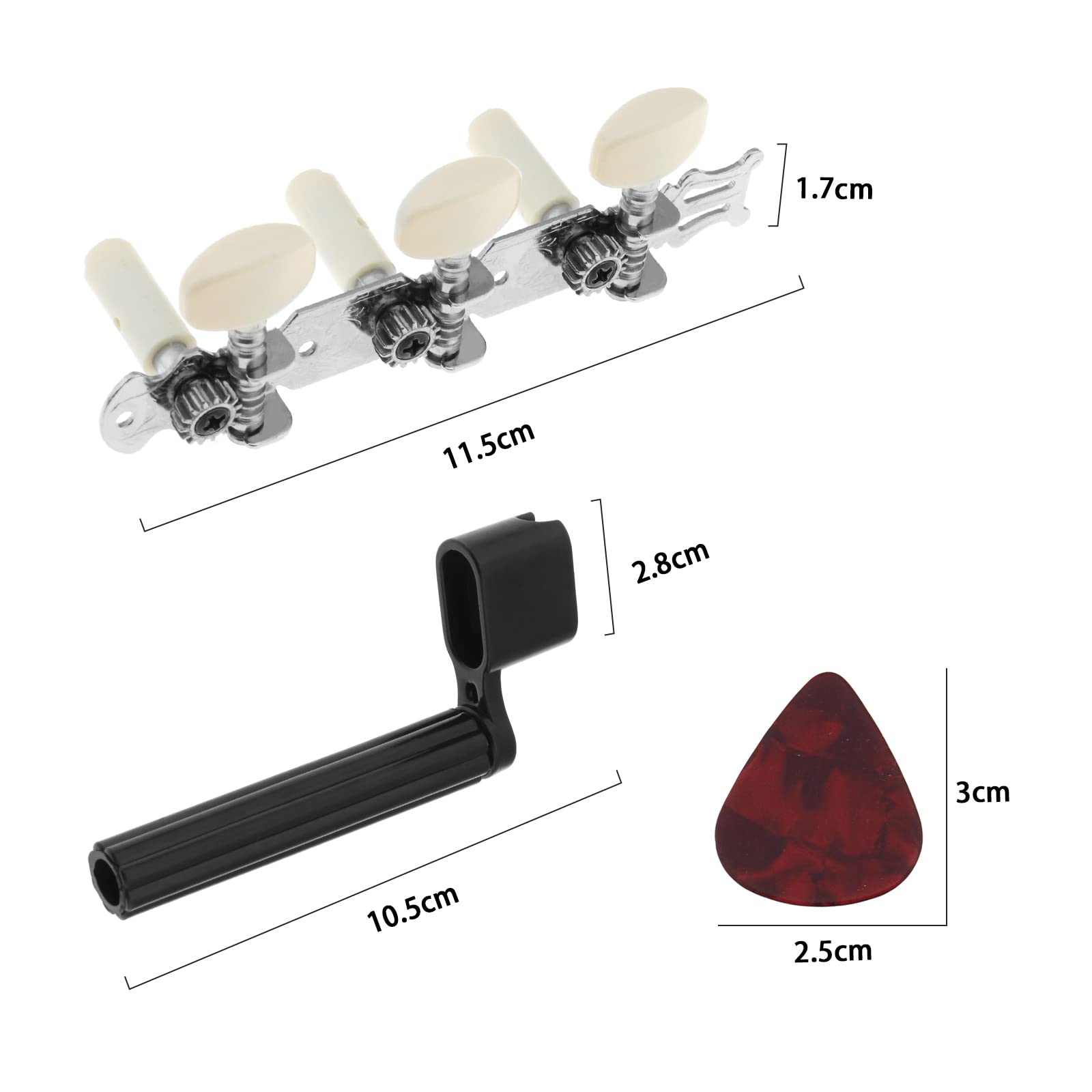 2 szt. kołki do strojenia gitary klasycznej tunery z nawijaczem strun gitarowych i kostkami do gitary akustycznej głowice gitarowe strojenia gitary akcesoria mechaniczne
