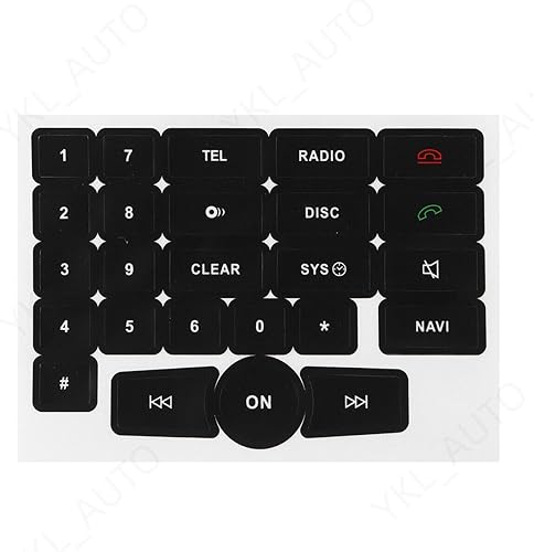 Miniatura 3 de Botón de reparación de automóviles Dirección de puerta A/C ventana Radio Sticker Set para Mercedes Benz