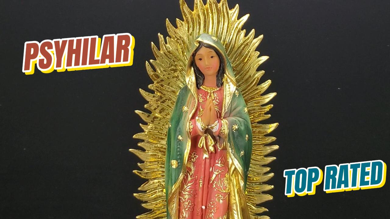 Estatua Virgen de Guadalupe Resina 20 cm miniatura 7