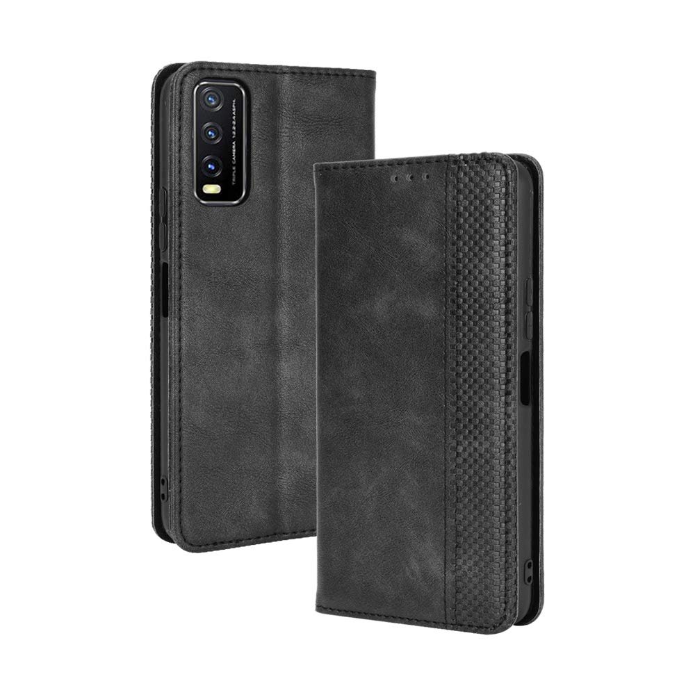 Cover A Libro In Pelle PU Per Vivo Y11S / Y20S / Y20, Con Portafoglio Integrato, 3 Slot Per Carte, Chiusura Magnetica E Supporto, Colore Rosso
