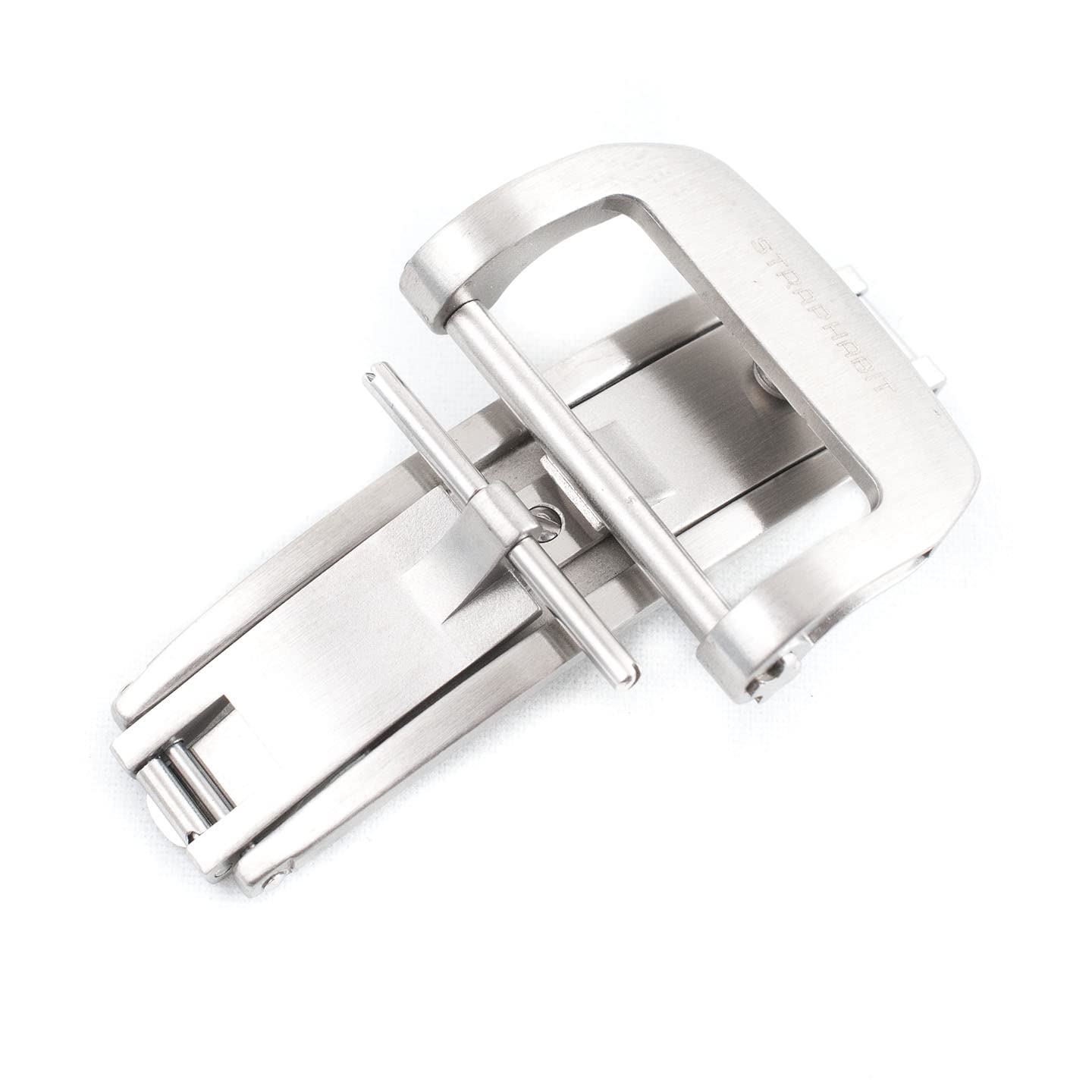 Spring Loaded Deployant Buckle Watch Clasp - Stainless Steel Deployment Clasp Fits FKM Rubber Watch Straps