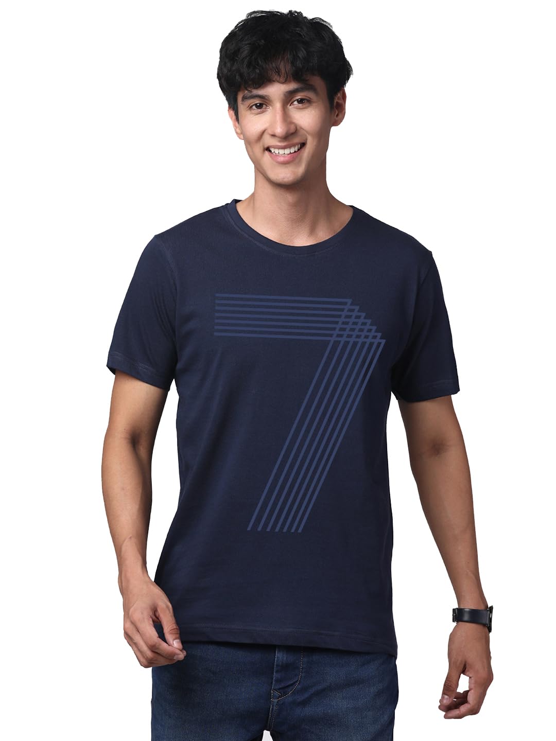 ADRO Men's Solid Regular Fit T-Shirt