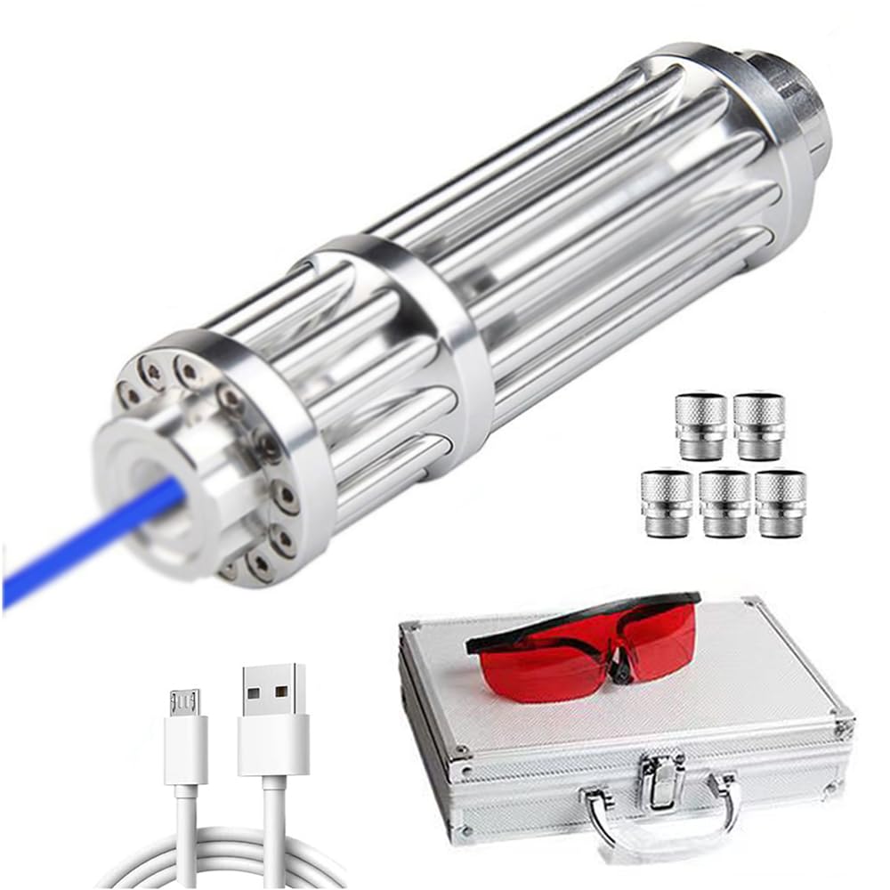 High Powered Handheld Flashlight with Blue Light, Suit for Outdoor Activity