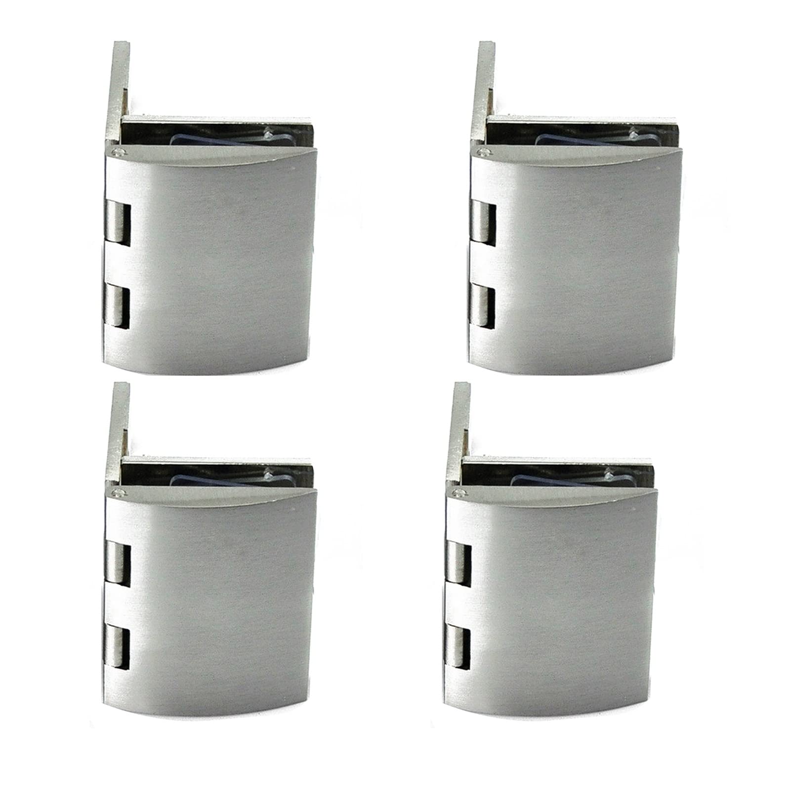 Nvsfzgiyg L Glass Door Hinge,Bathroom Clamp,4 Pcs Display Cabinet, For Furniture, Hardware, Wine(L)