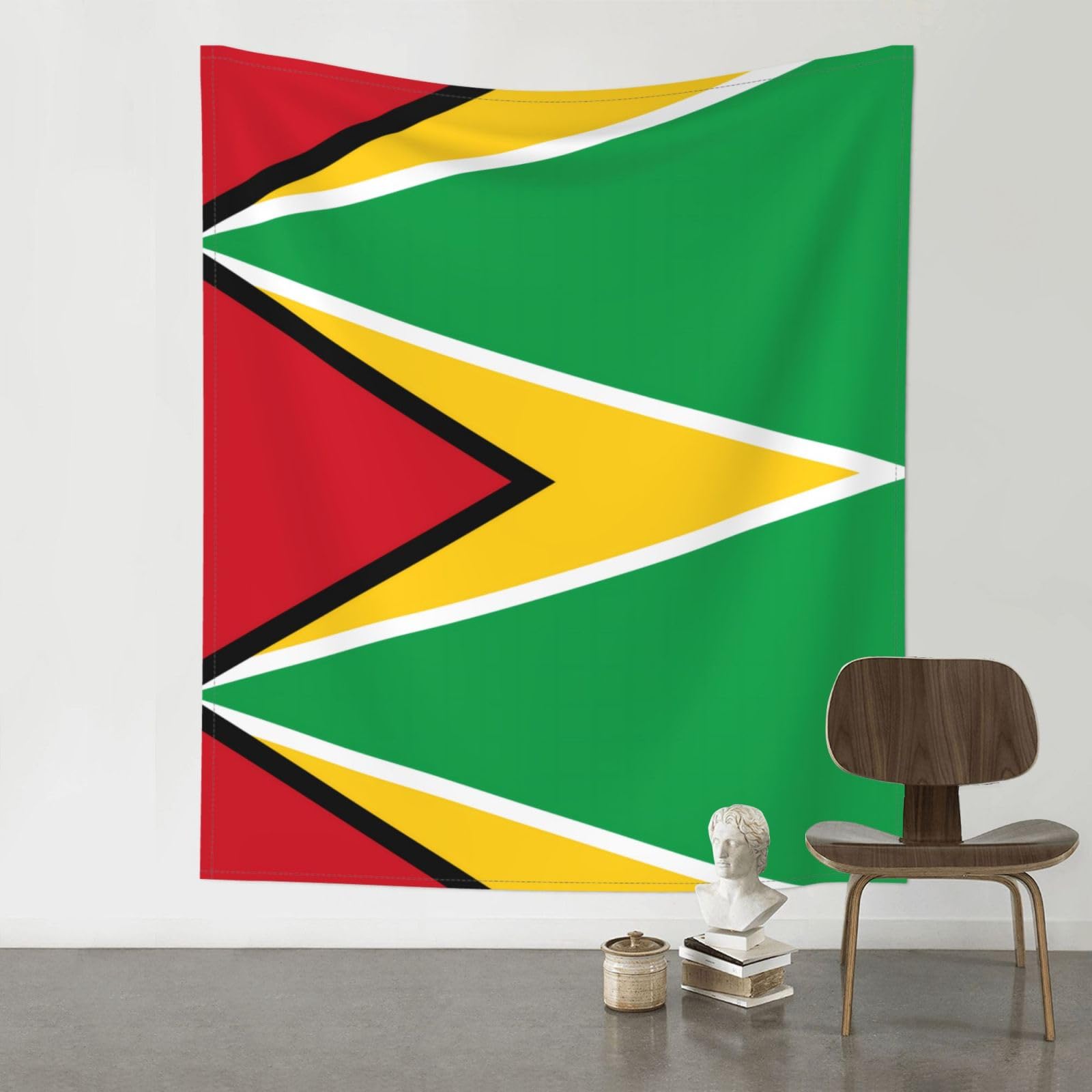 YYHWHJDE Flag of Guyana Prints Wall Tapestry 60x51in - High-Grade Polyester Throw for Dorm Room Decor, Beach Blankets & Home Accent