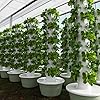 Vertical Hydroponic Grow Tower Aeroponic Tower for Fruits and Vegetables 9 Layer 36 Pots Planter with Water Tank and Pump #4